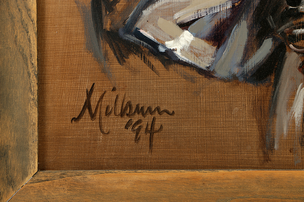 Nancy Milburn Kleck Oil Painting on Canvas Portrait of Pat Day