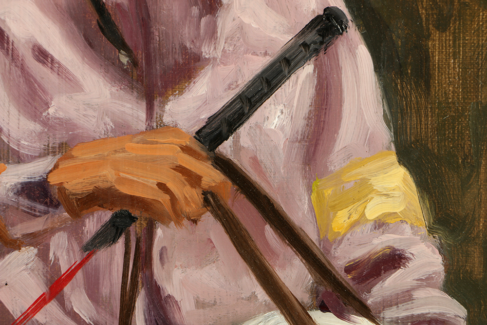 Nancy Milburn Kleck Oil Painting on Canvas Portrait of Pat Day