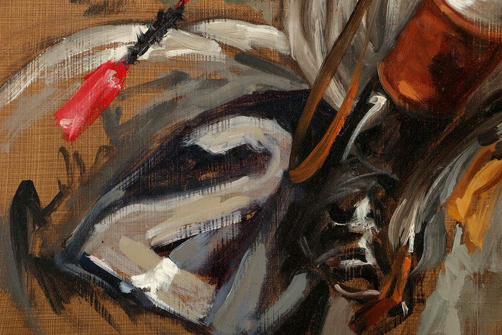 Nancy Milburn Kleck Oil Painting on Canvas Portrait of Pat Day