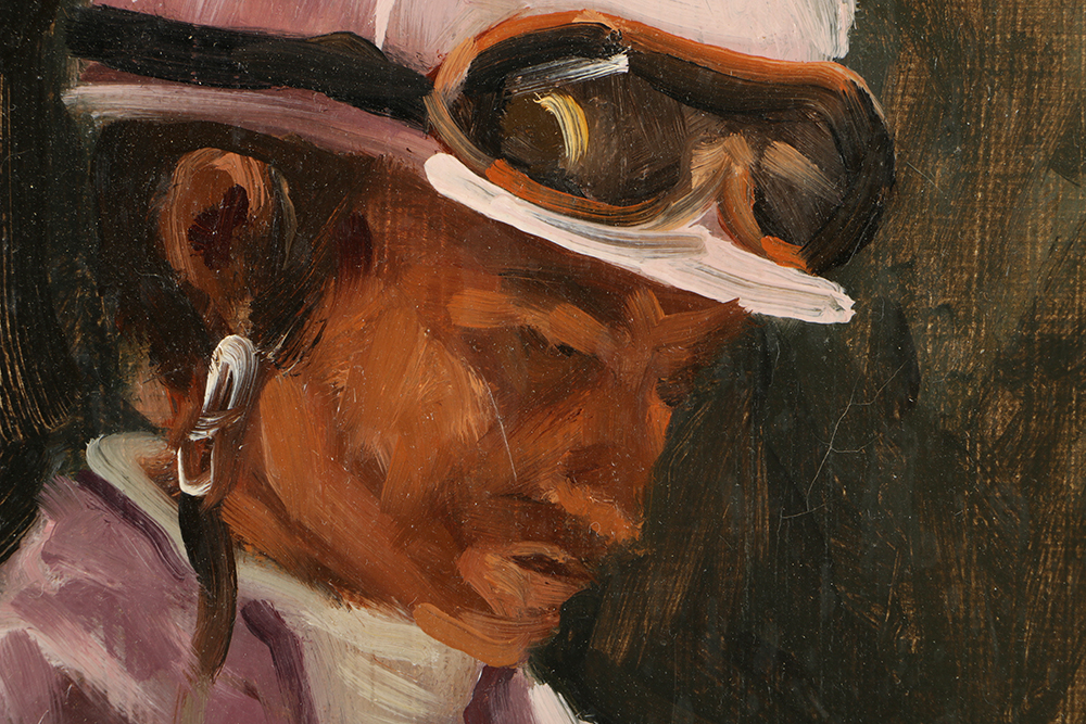 Nancy Milburn Kleck Oil Painting on Canvas Portrait of Pat Day