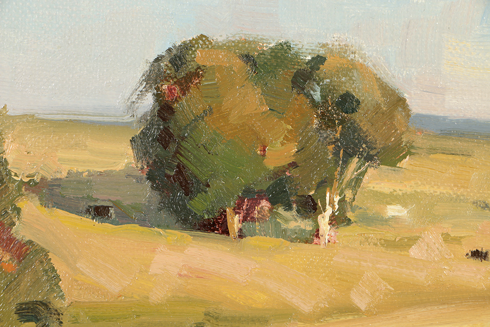 Bill Fletcher Oil Painting on Canvas Board "Distant Fields"