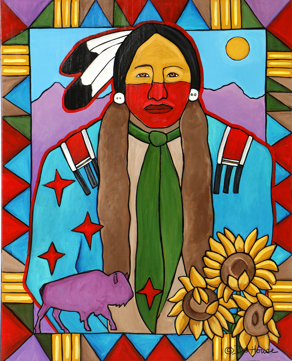 DG House Acrylic Painting on Canvas "Returning the Gift"