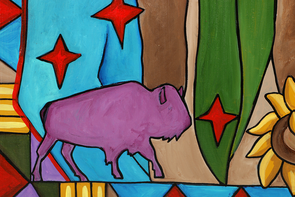 DG House Acrylic Painting on Canvas "Returning the Gift"