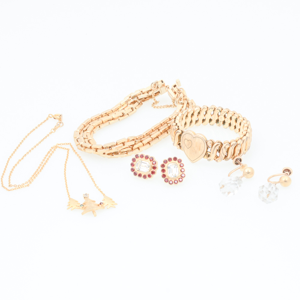 Vintage Gold Tone Costume Jewelery