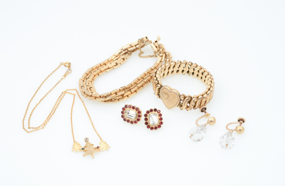 Vintage Gold Tone Costume Jewelery