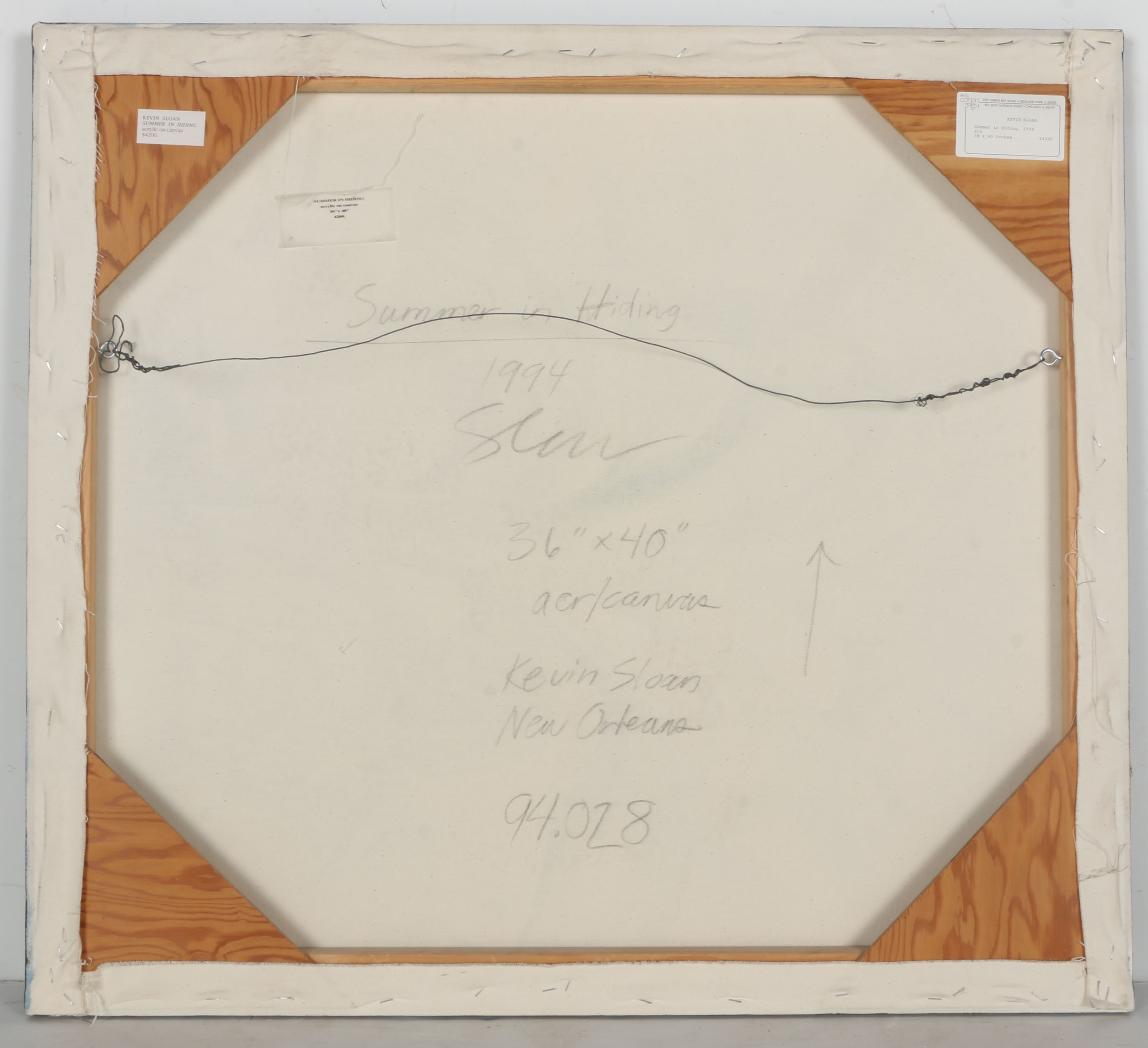 Kevin Sloan 1994 Painting "Summer In Hiding"