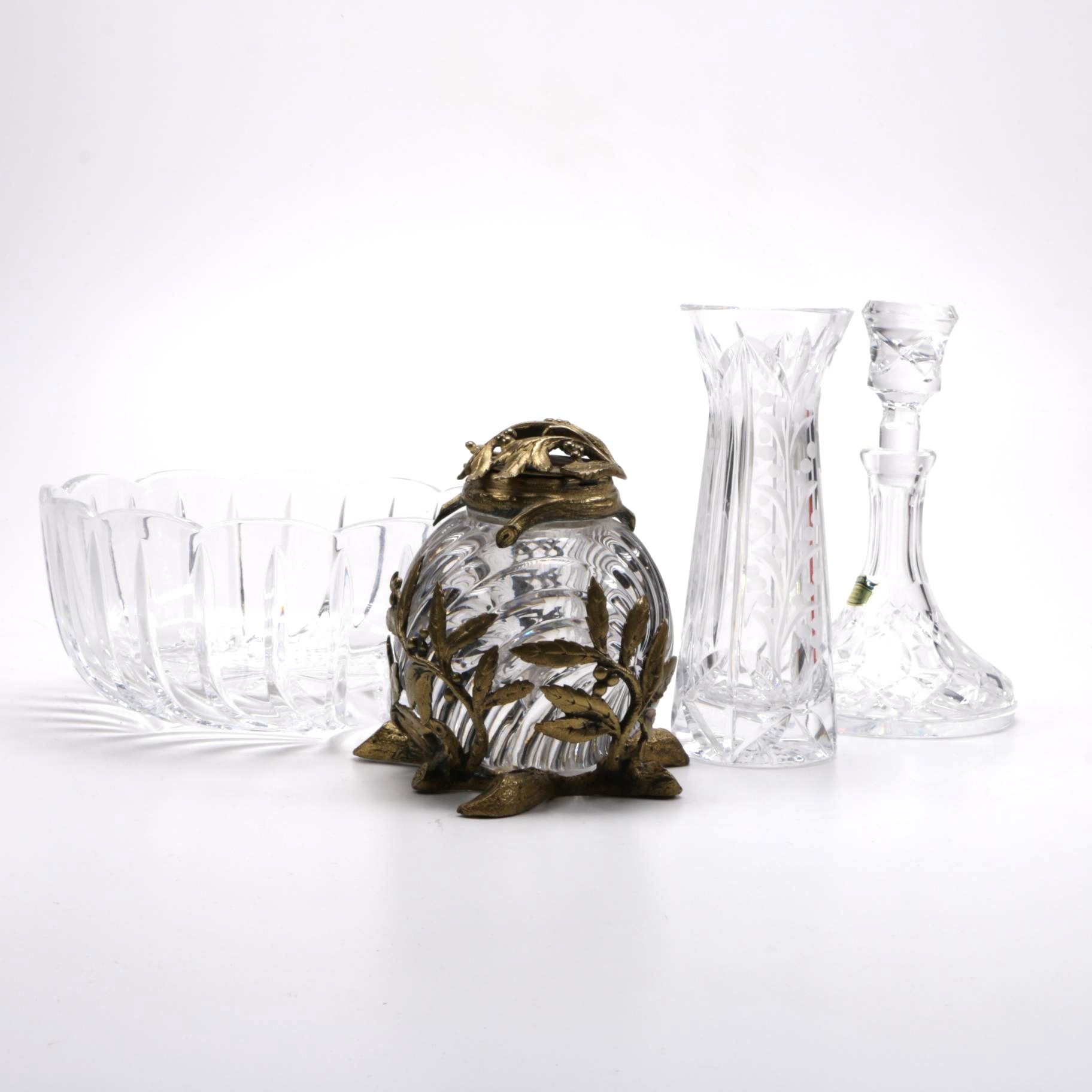 Crystal and Glass Including Antique Ink Well