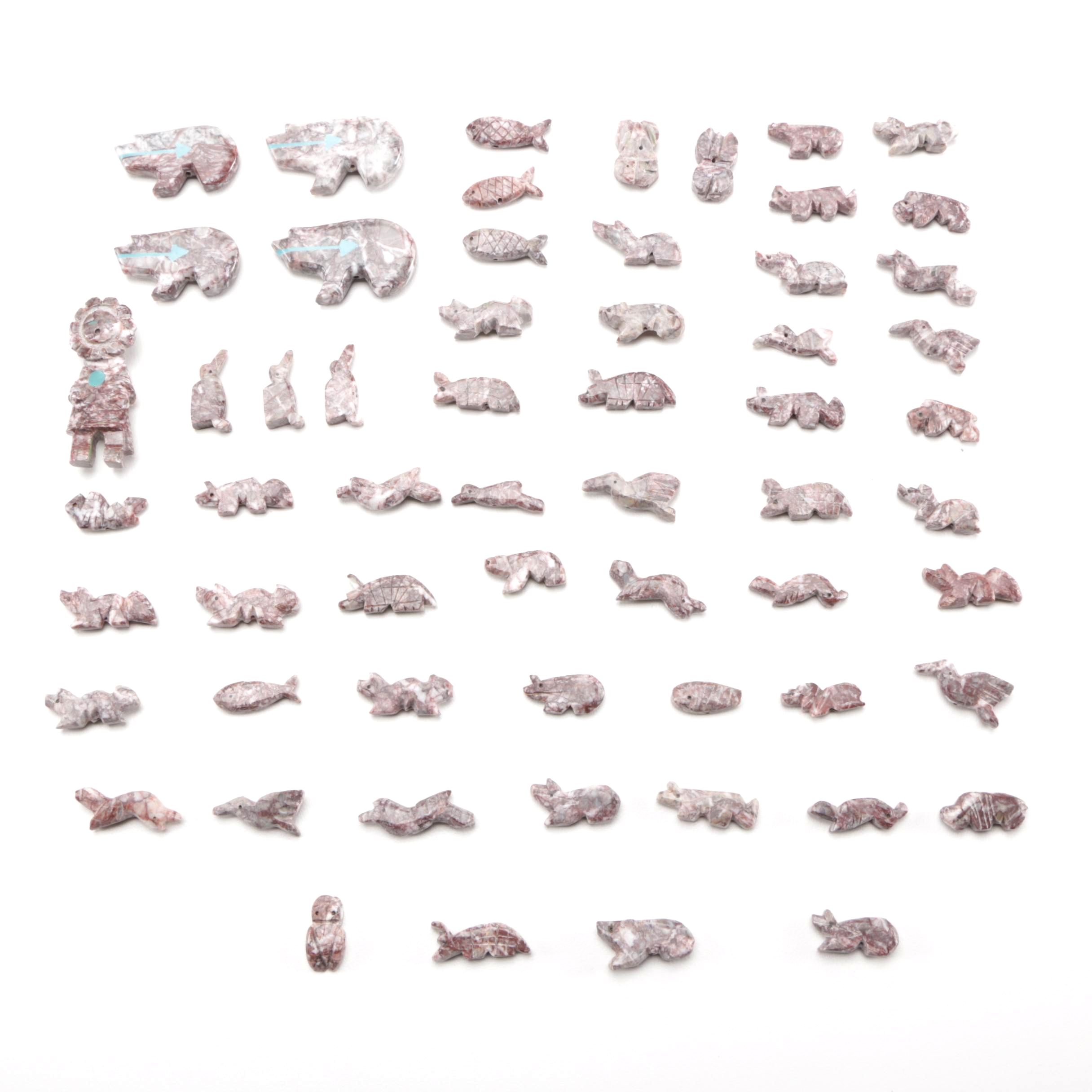 Assortment of Agate Figurines