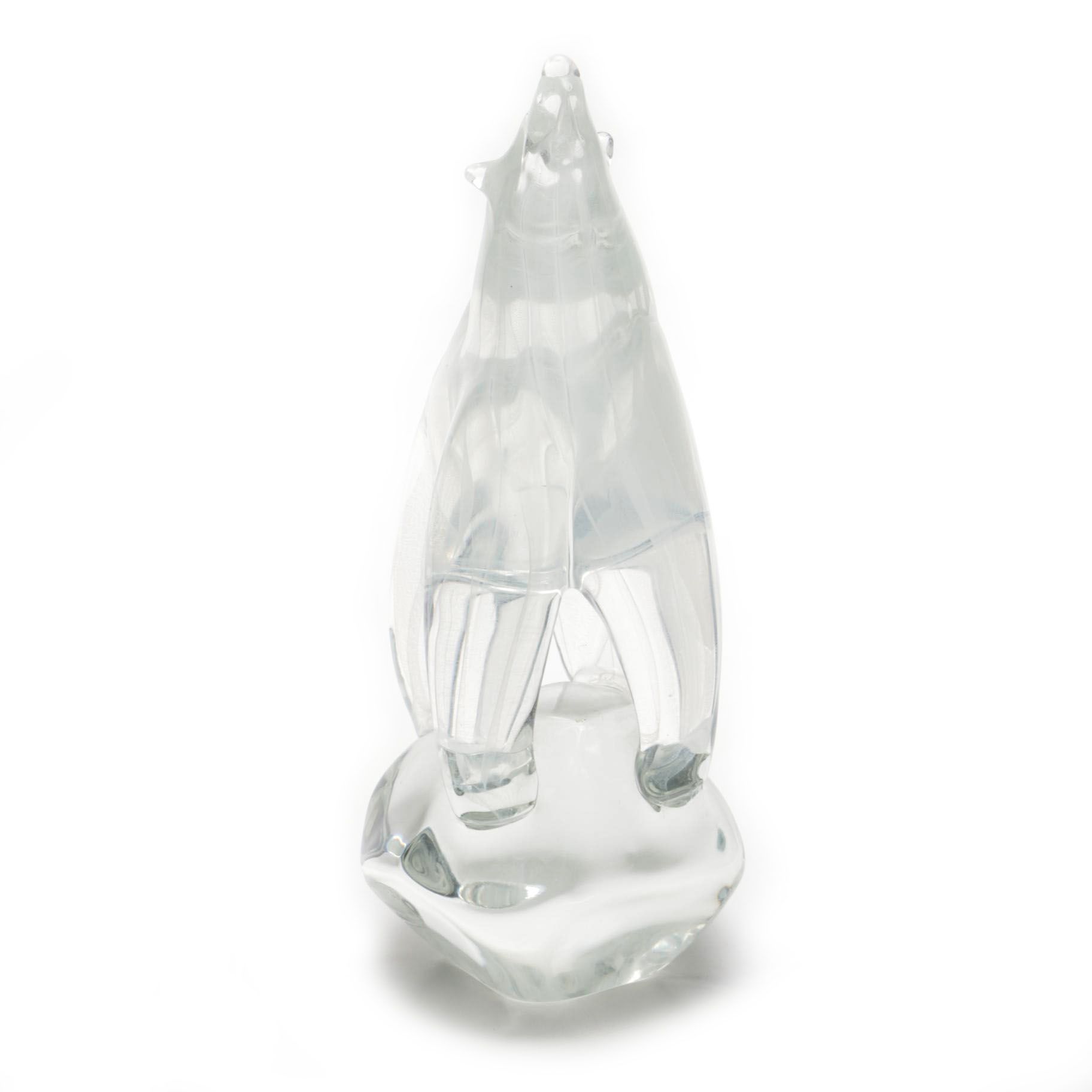 P. Sobatore Frosted Glass Polar Bear Figurine