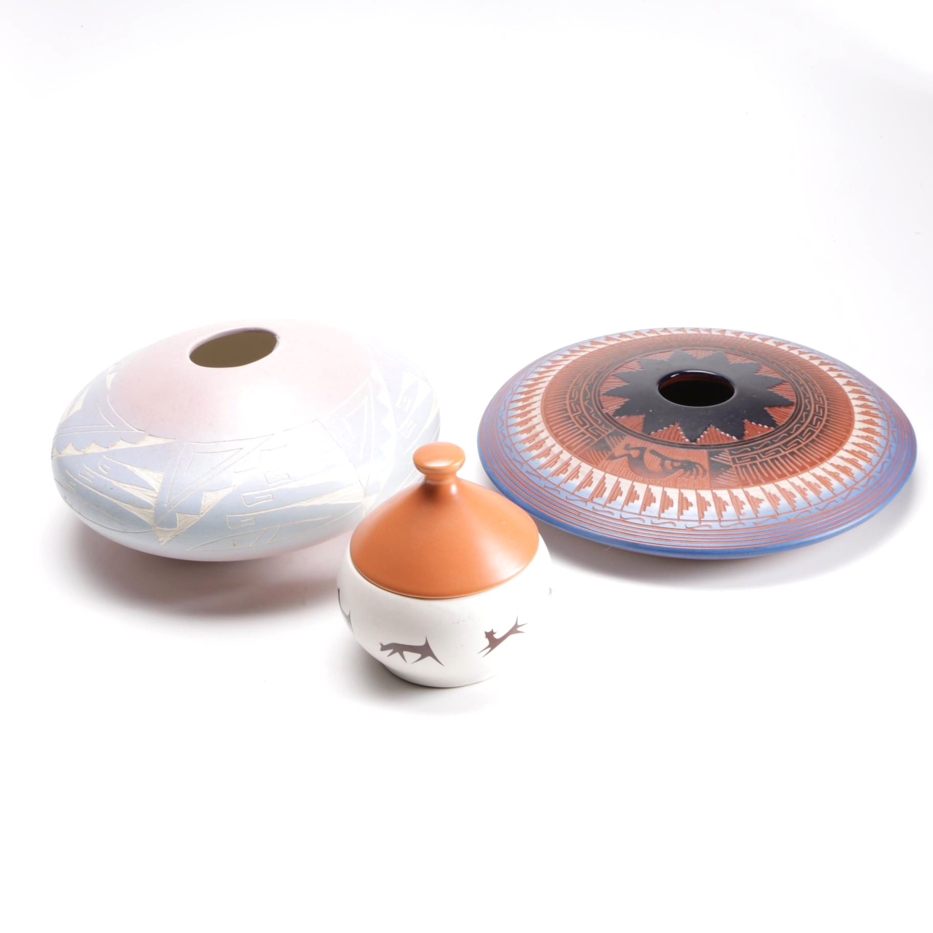 Navajo Inspired Pottery Vessels