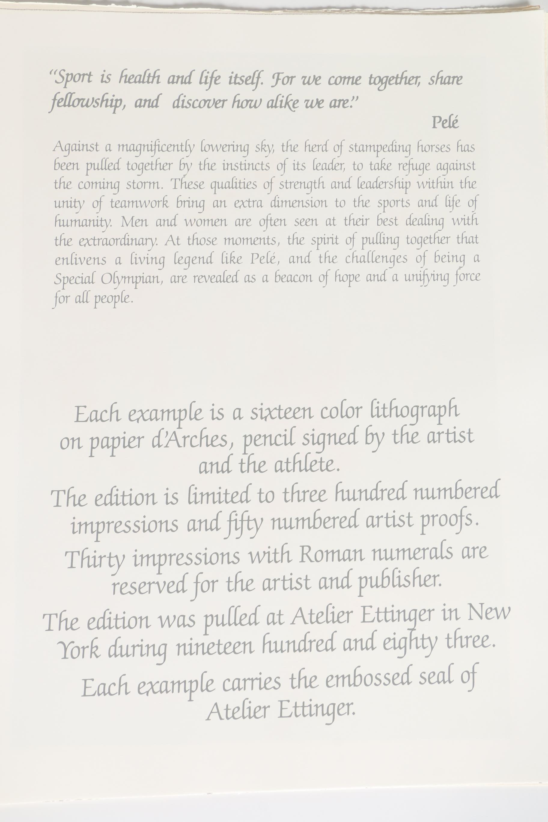 Robert Peak Limited Edition Lithographs "The Spirit of Sport"