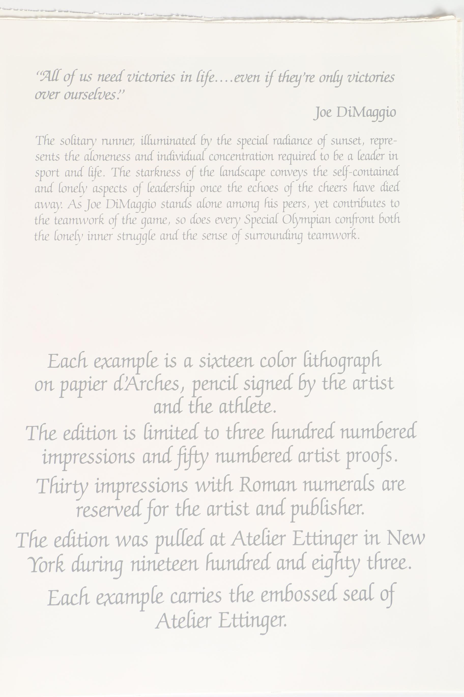 Robert Peak Limited Edition Lithographs "The Spirit of Sport"