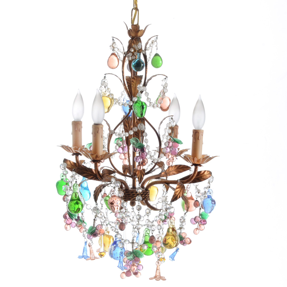 Anthropologie Venetian Glass Fruit Chandelier