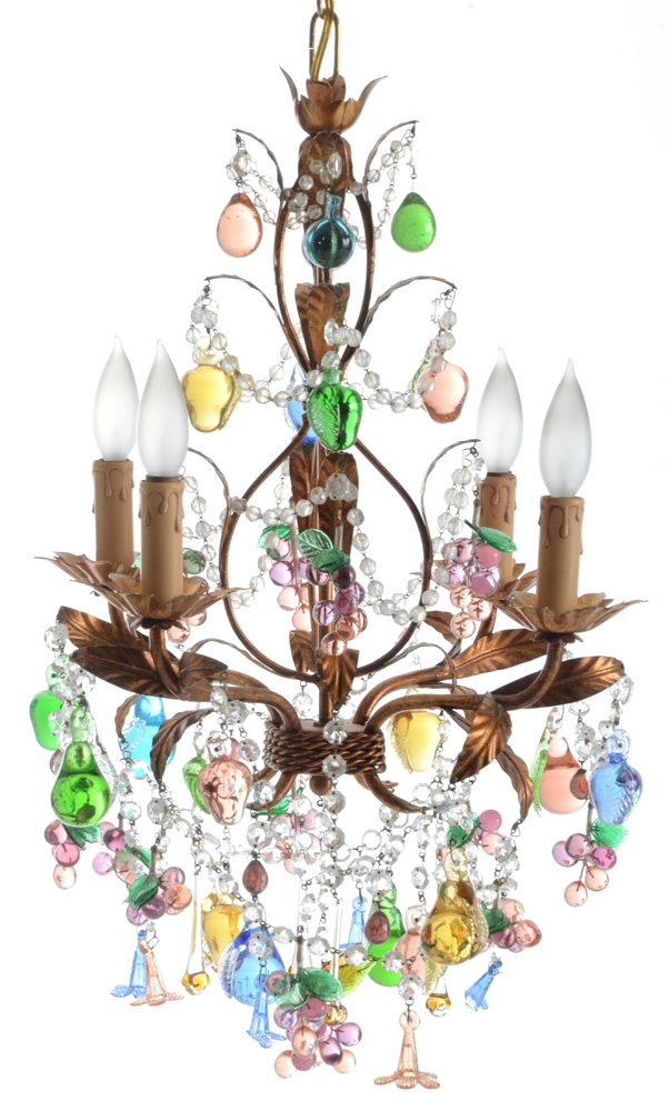 Anthropologie Venetian Glass Fruit Chandelier