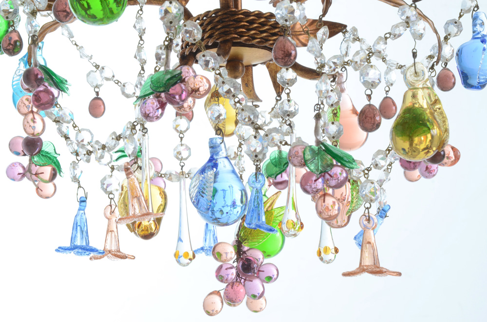 Anthropologie Venetian Glass Fruit Chandelier