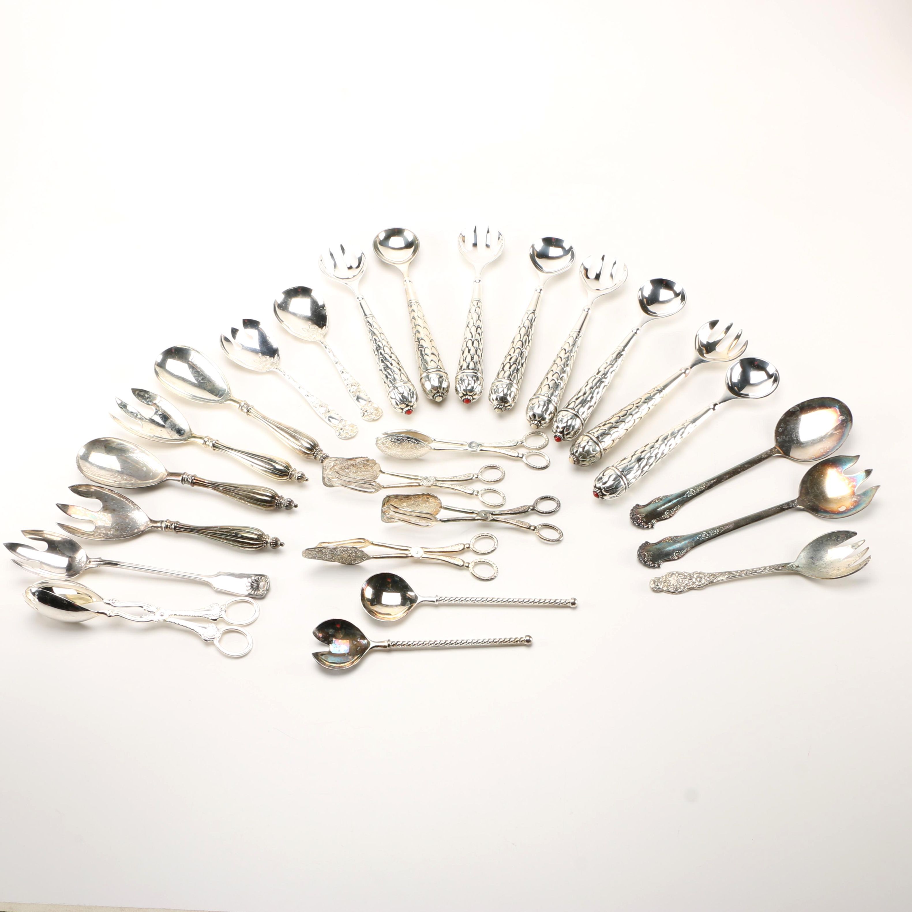 Silver Plate Utensils Featuring National Silver Co