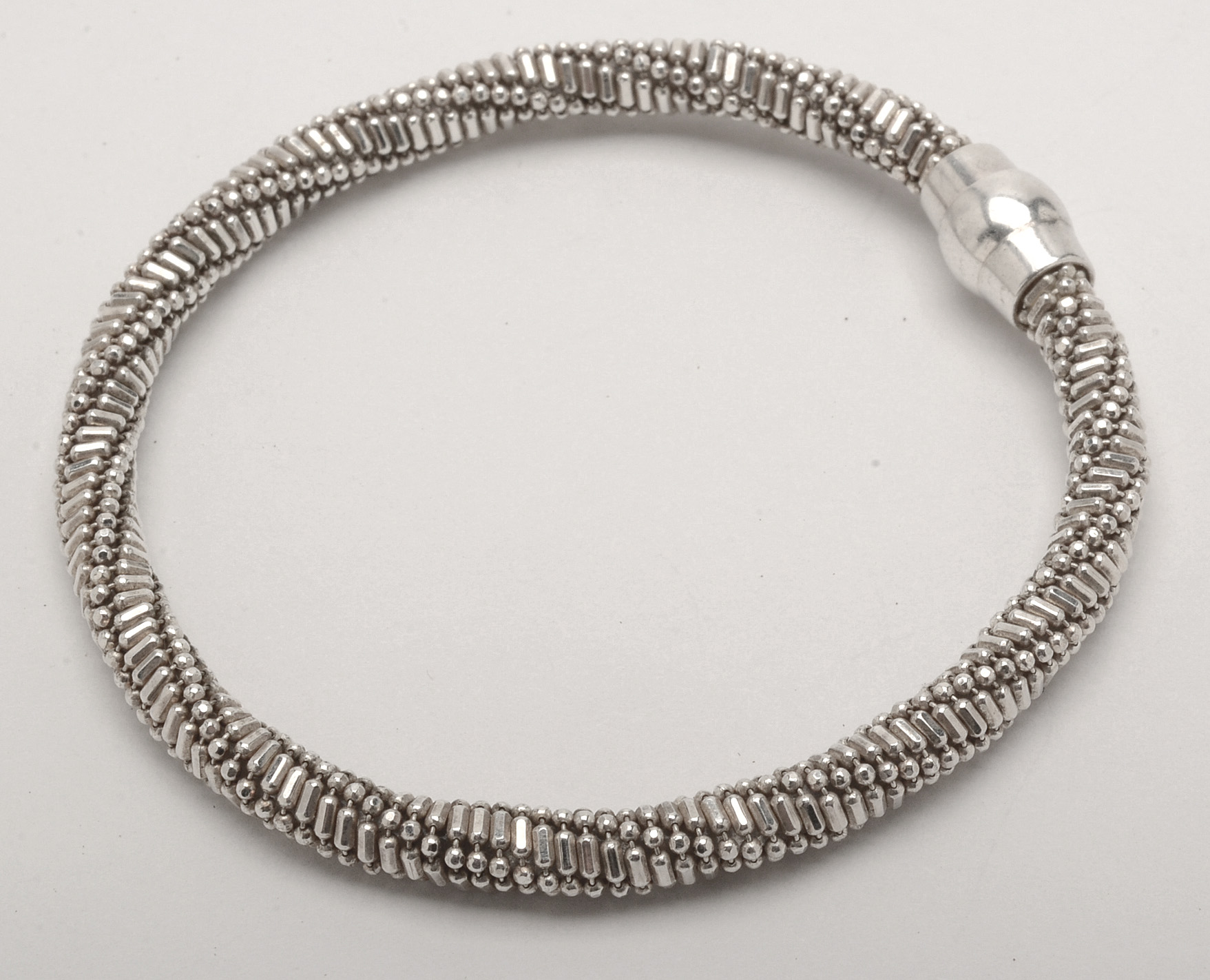 Two Vintage Milor 950 Silver Bracelets with Magnetic Clasps