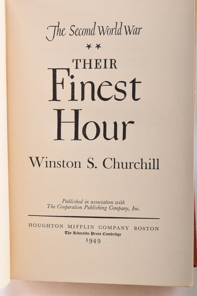 History Books Including Volumes by Winston Churchill
