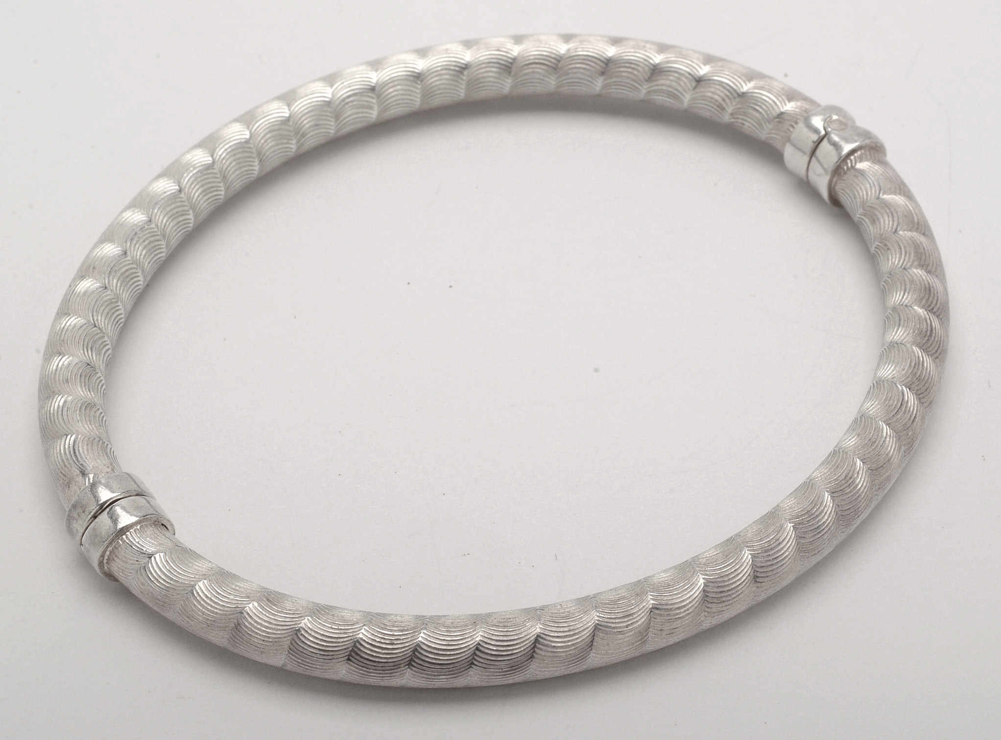 Two Vintage Milor 950 Silver Bracelets with Magnetic Clasps