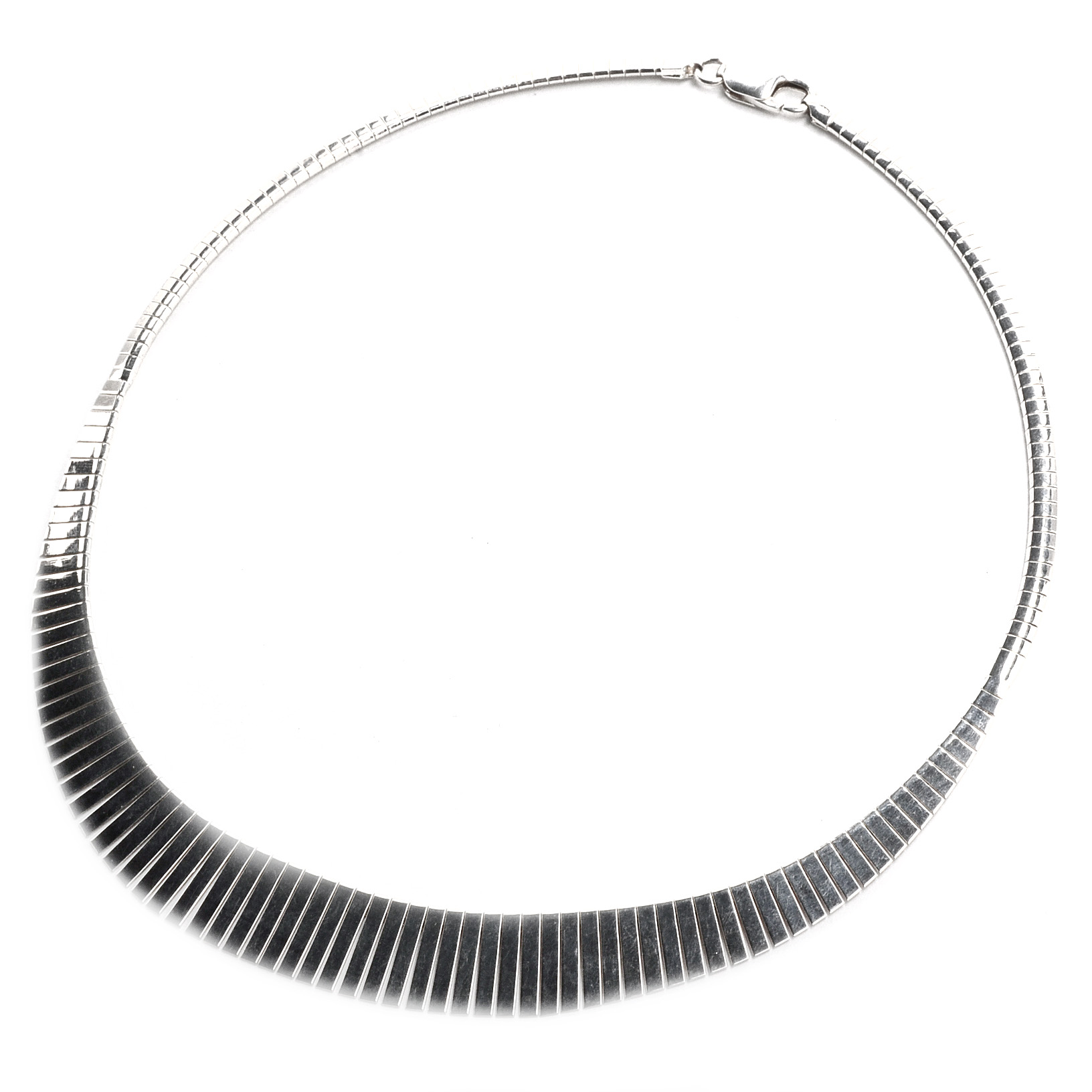 Vintage Italian Sterling Silver Cleopatra Style Choker Necklace