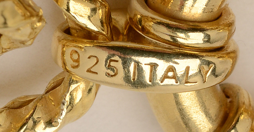 Italian Sterling Silver and Amethyst Bracelet in Goldtone Finish