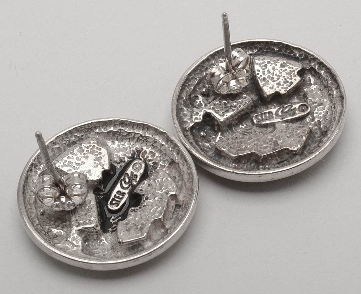 Carolyn Pollack Sterling Inlaid Storyteller Pierced Earrings