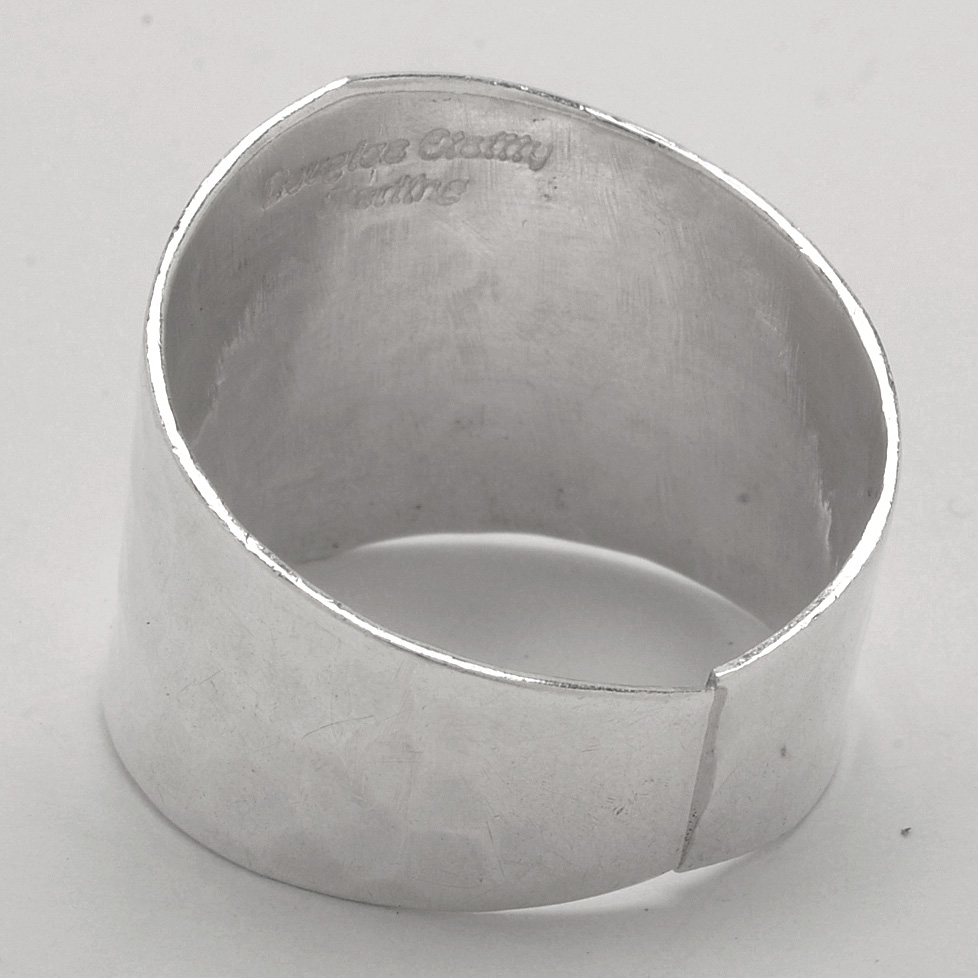 D. Etsitty Native American Navajo Hammered Sterling Silver Ring