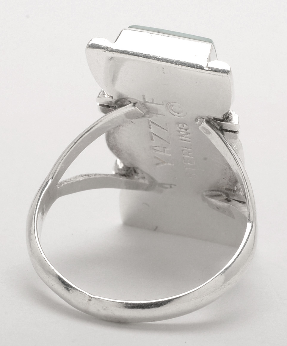A. Yazzie Native American Navajo Sterling Silver Inlaid Ring