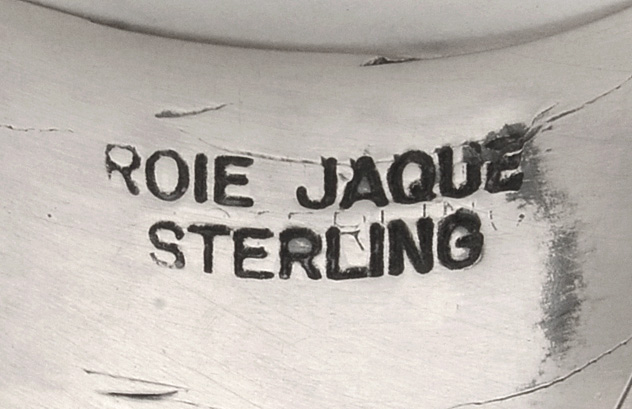 Roie Jaque Native American Navajo Sterling Silver Inlaid Band
