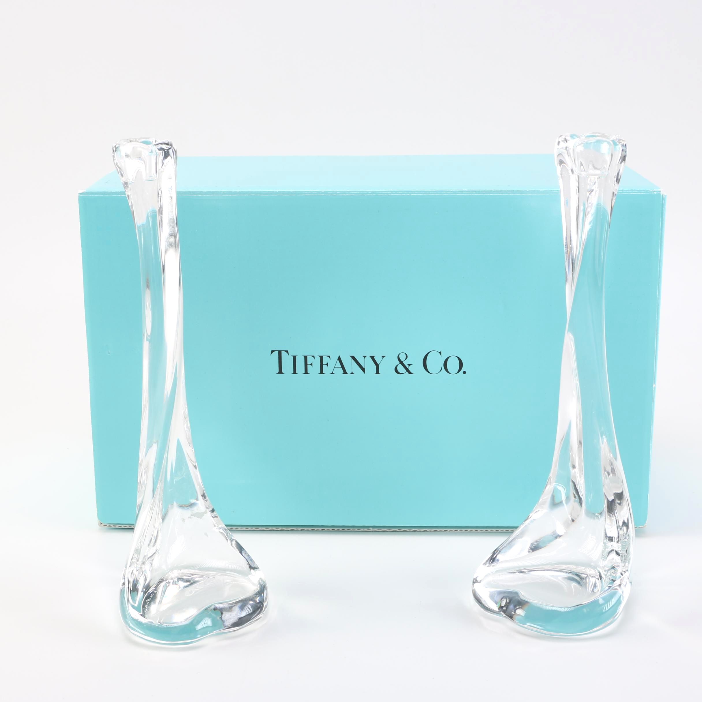 Tiffany & Co Crystal Bud Vases
