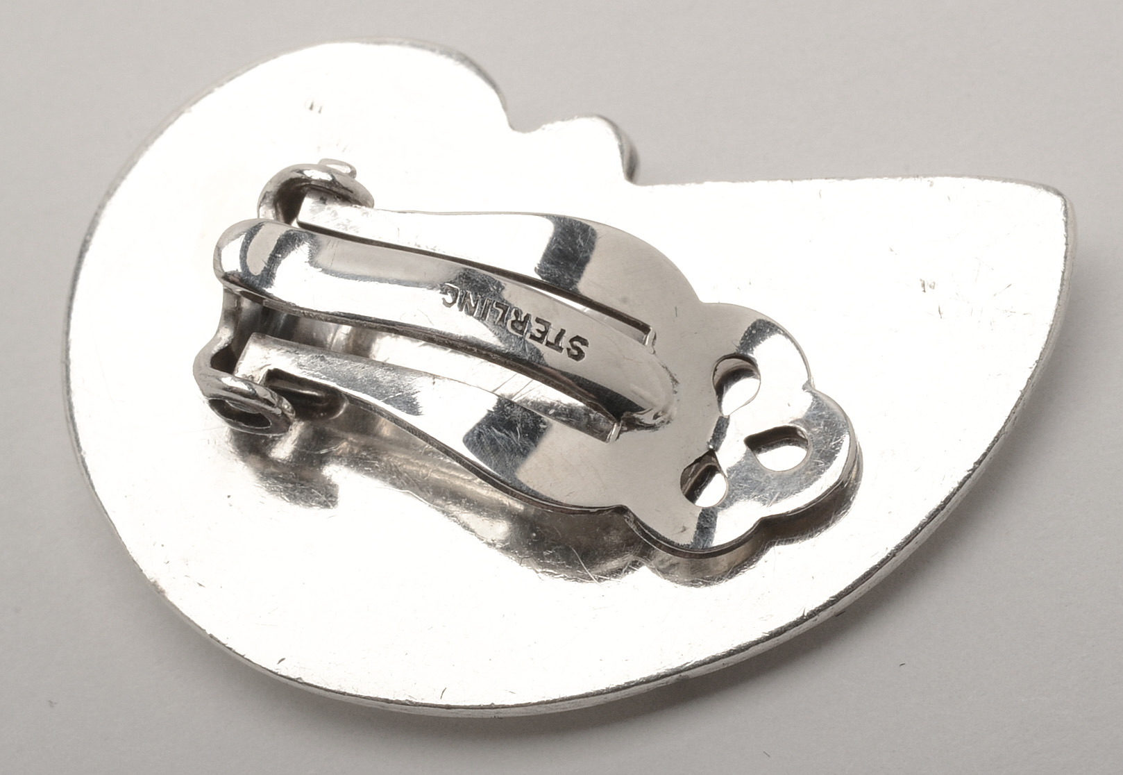 Three Pair of Sterling and 950 Silver Clip-On Earrings