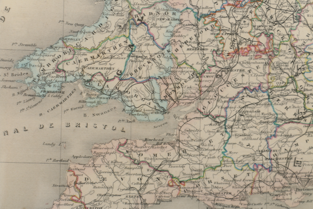 Hand-Colored Engraved Map "Iles Britanniques"