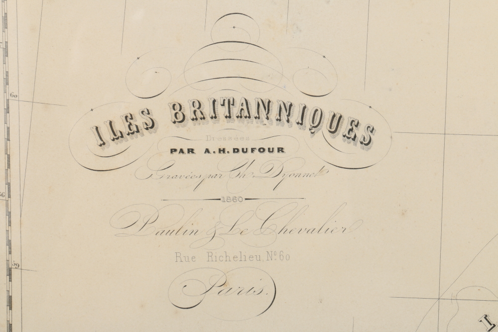 Hand-Colored Engraved Map "Iles Britanniques"