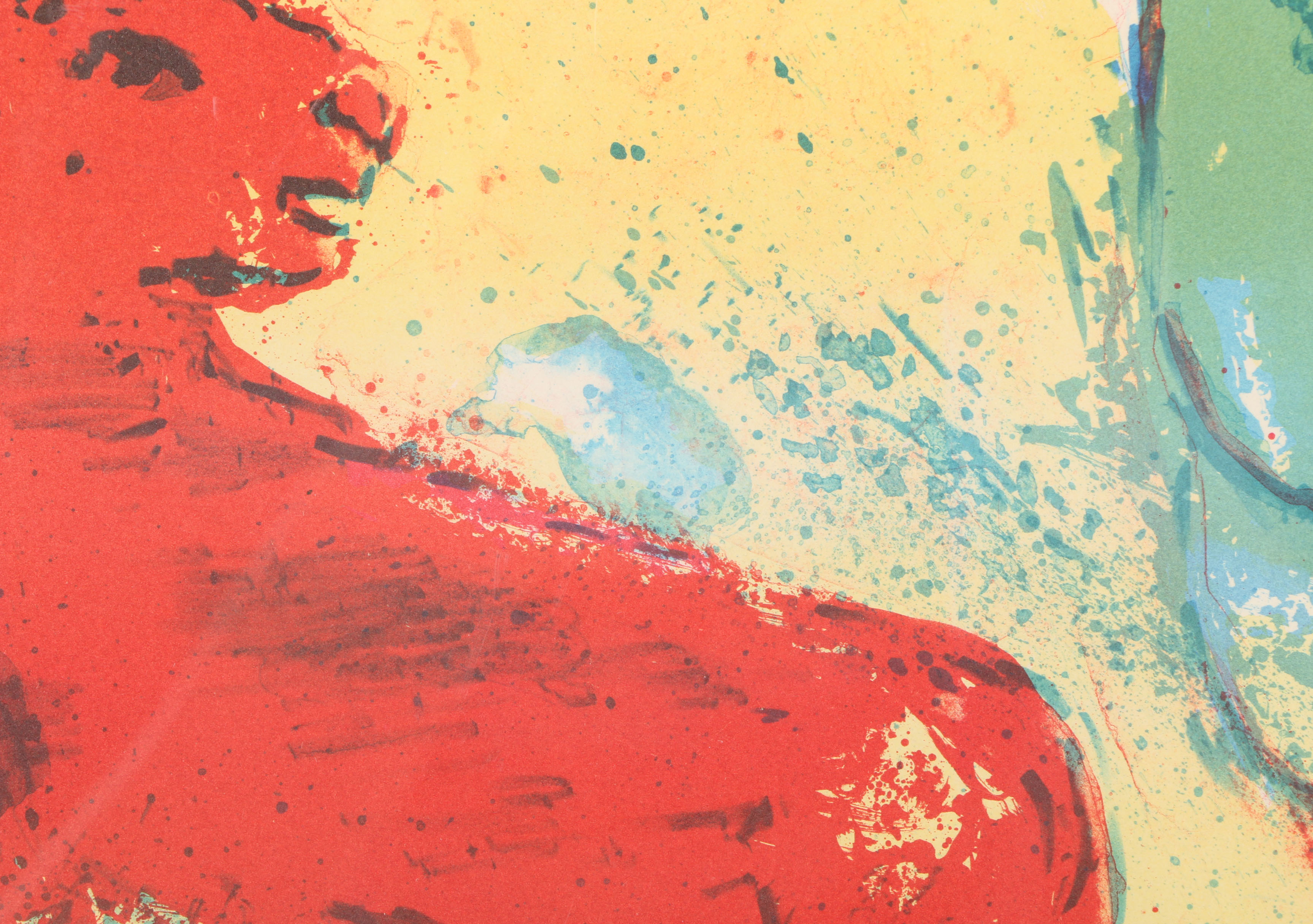 After Marc Chagall Lithograph on Paper "The Wolf Pit" from "Daphnis & Chloé" Series