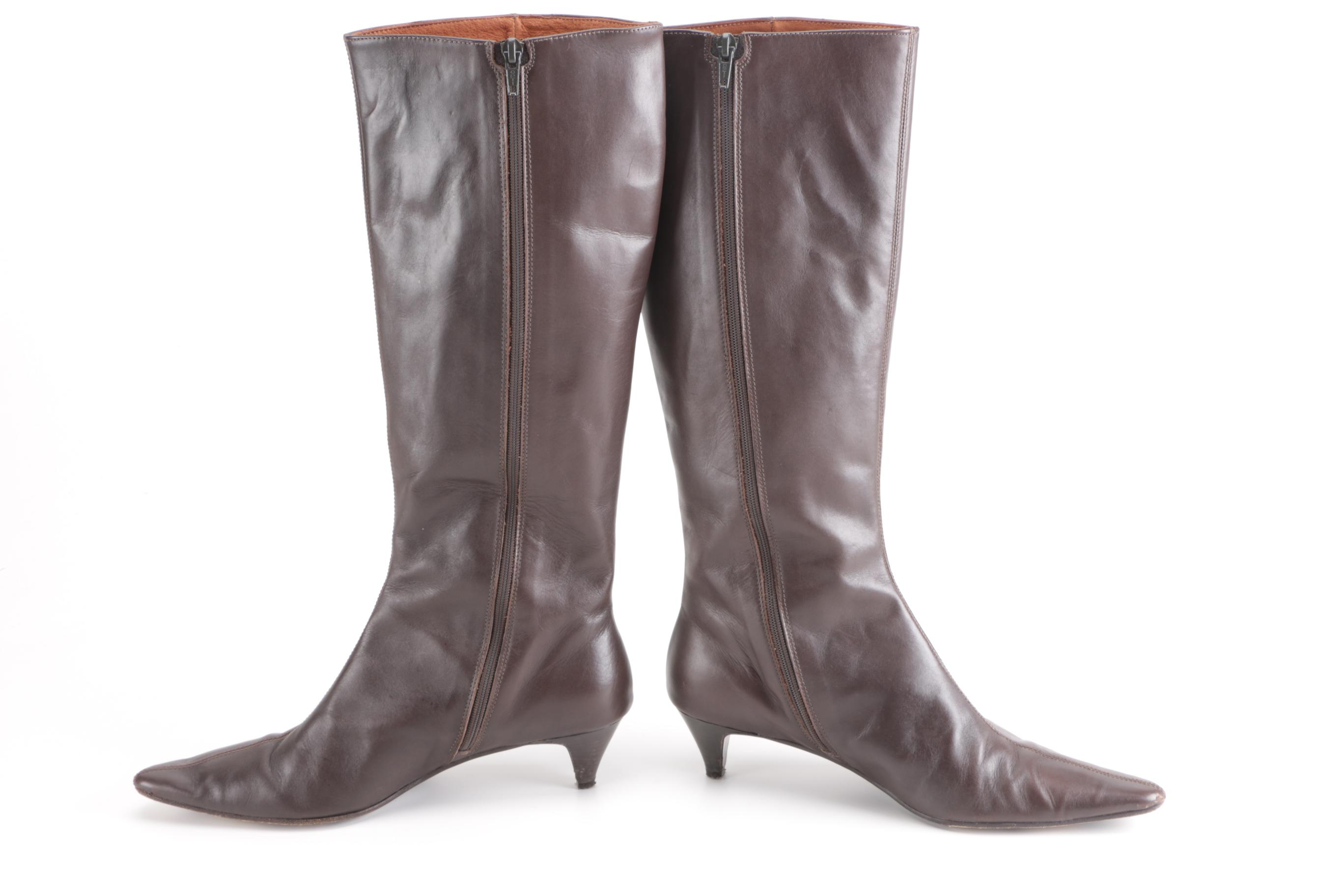 Leather J. Crew Boots