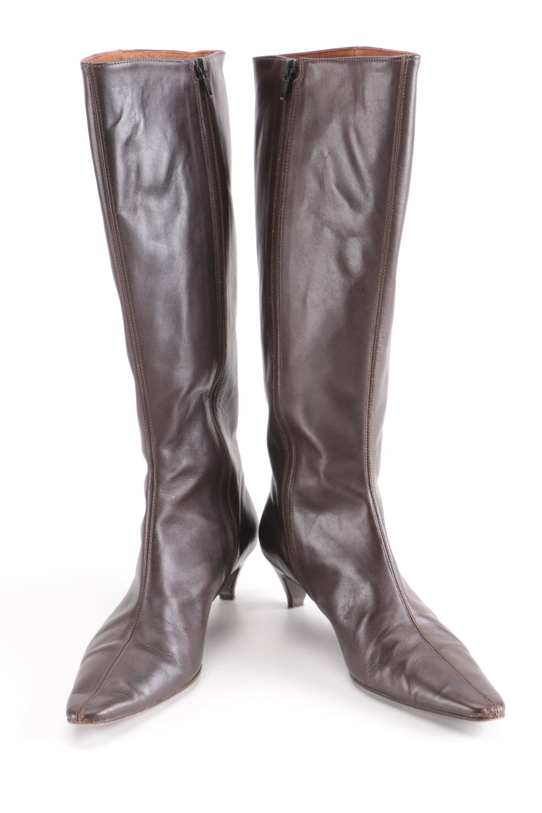 Leather J. Crew Boots