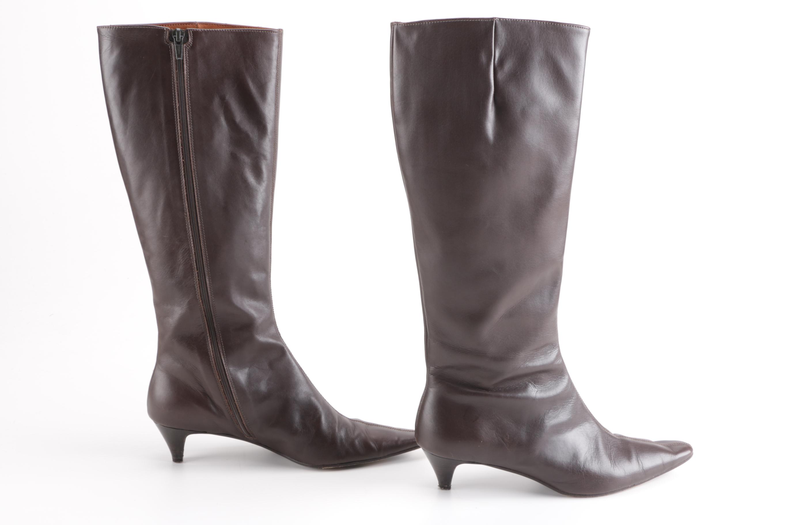 Leather J. Crew Boots