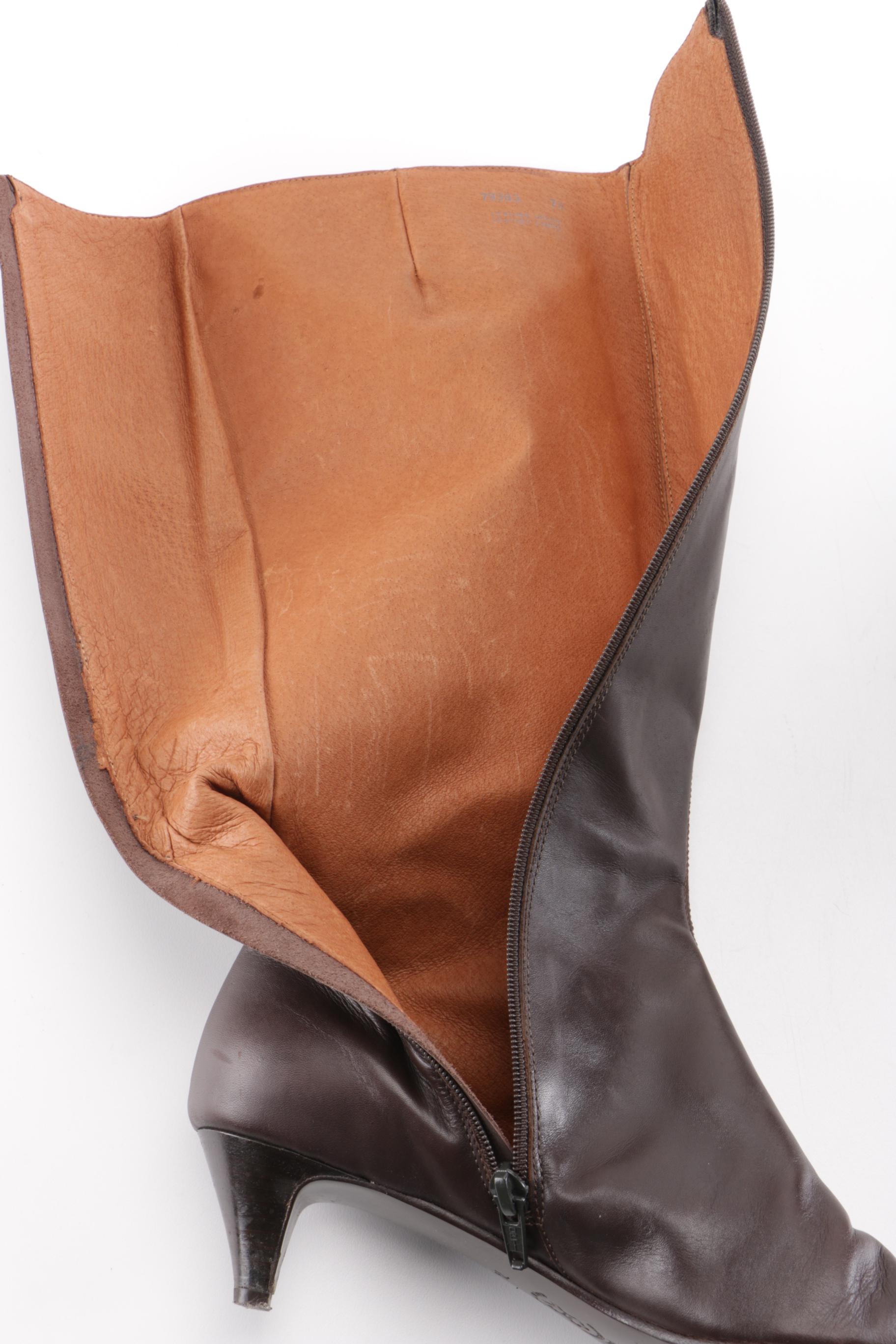 Leather J. Crew Boots