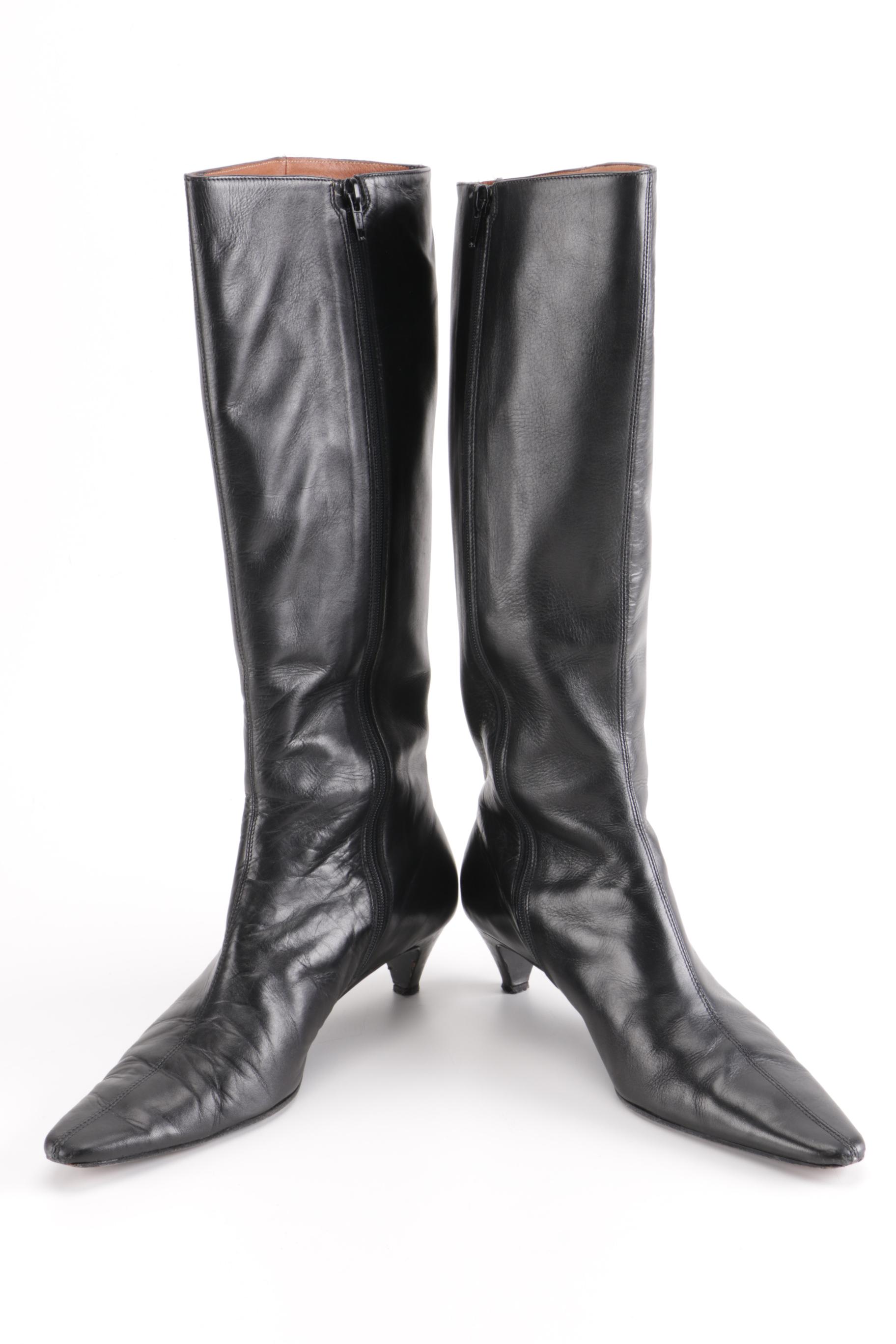 Leather J. Crew Boots