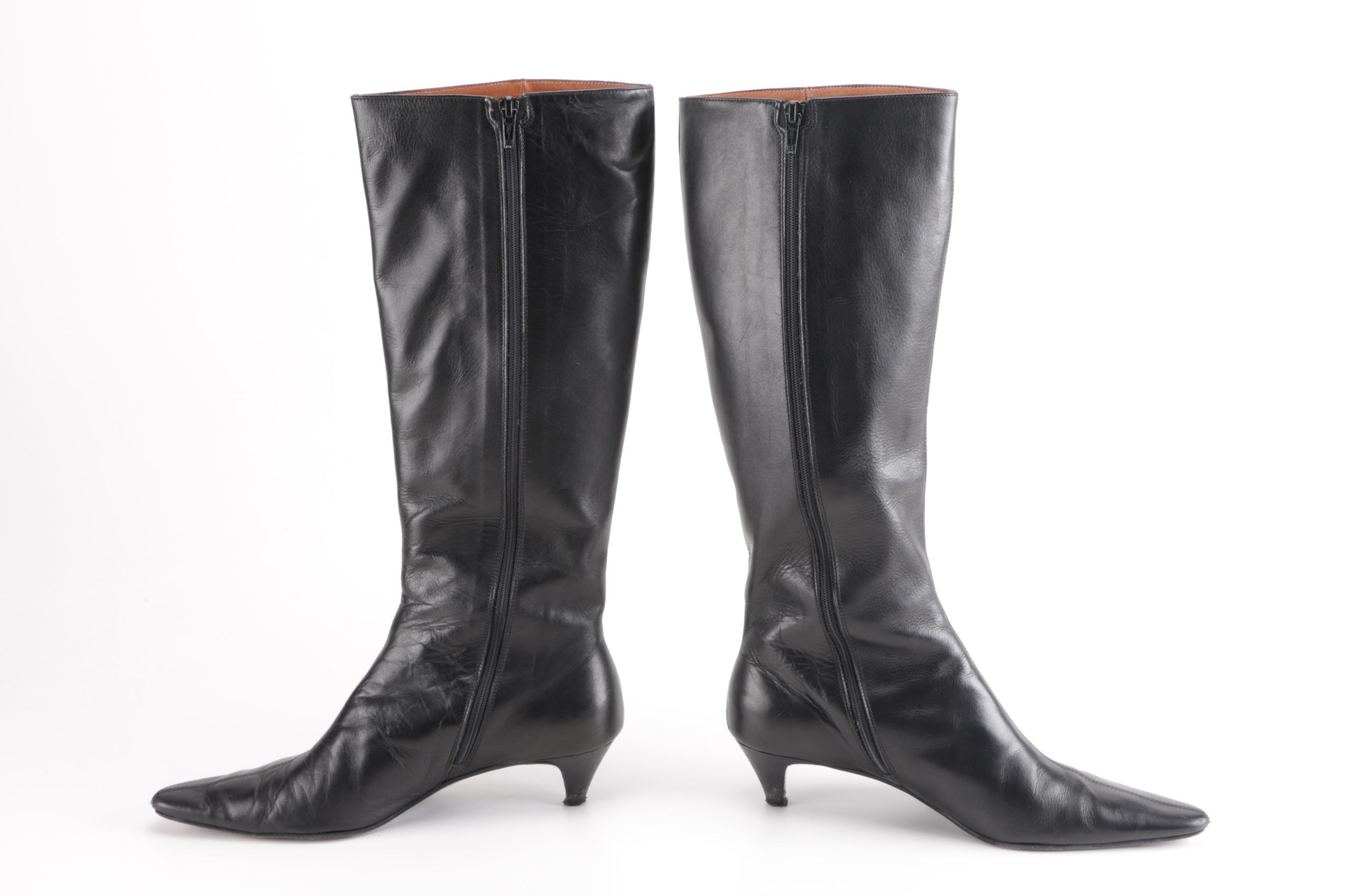 Leather J. Crew Boots