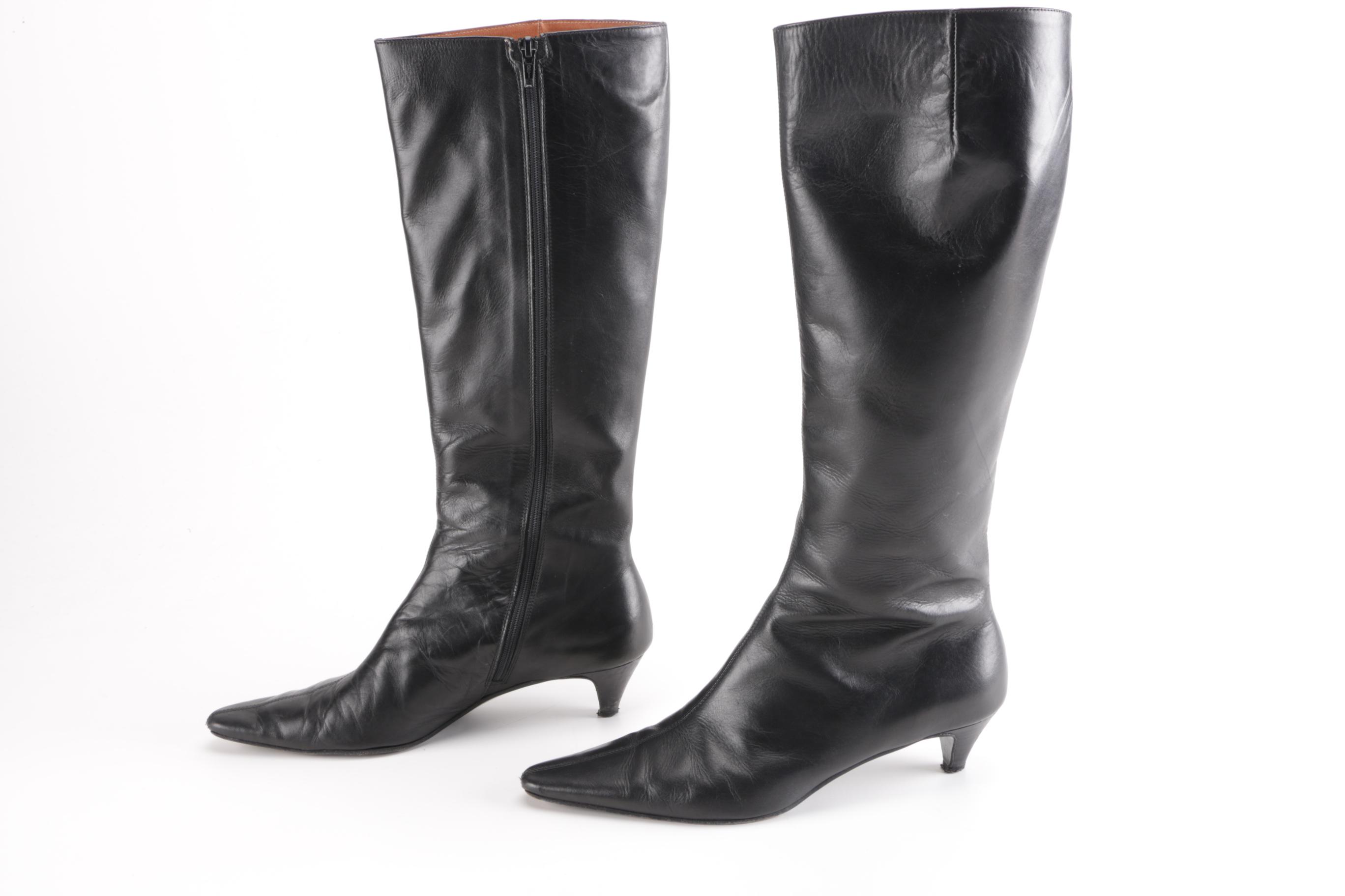 Leather J. Crew Boots