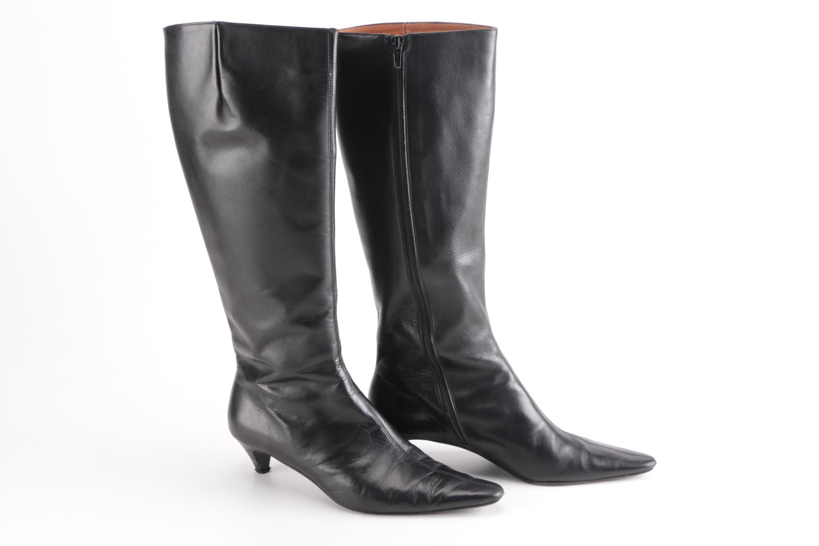 Leather J. Crew Boots