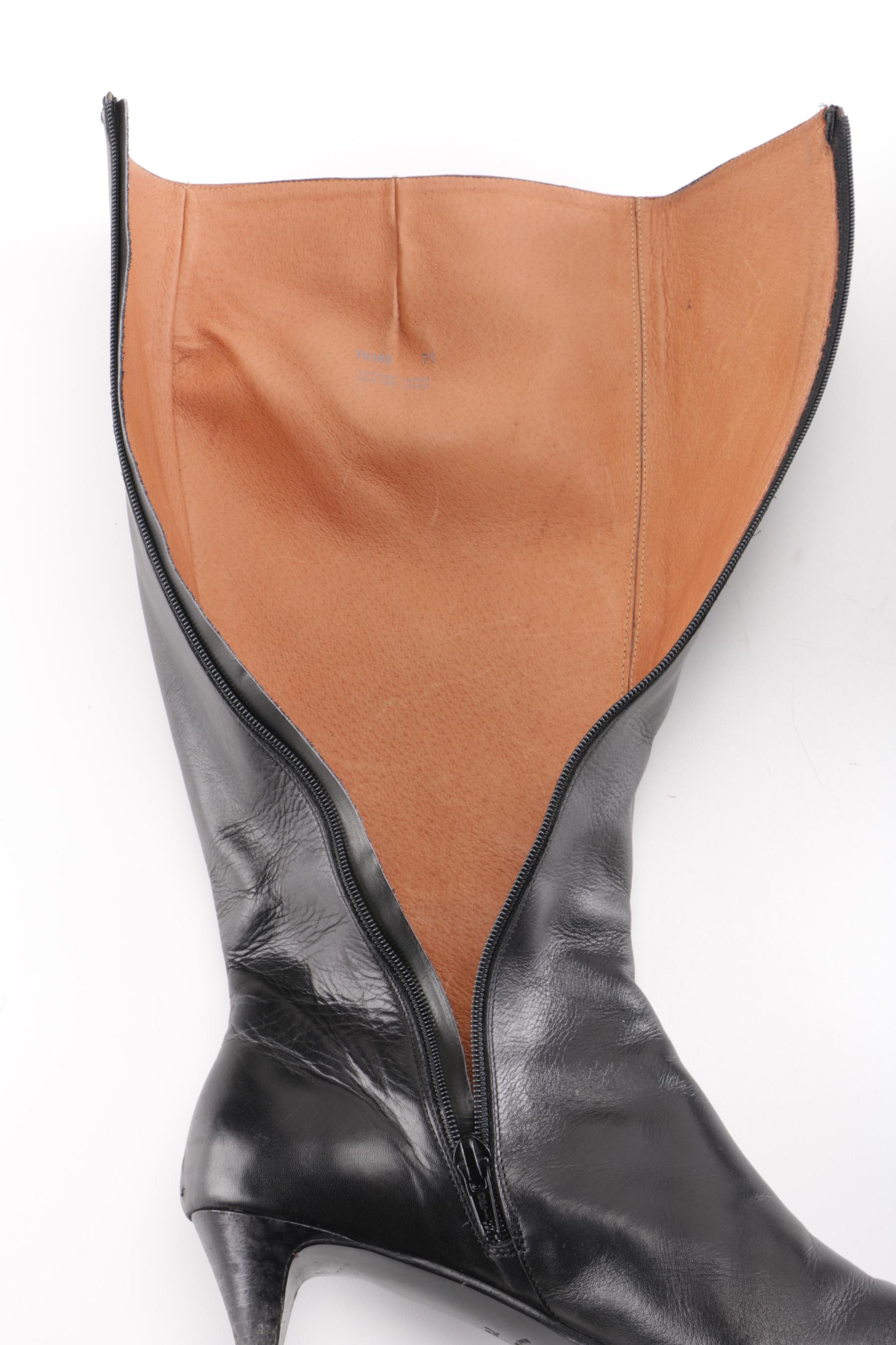 Leather J. Crew Boots