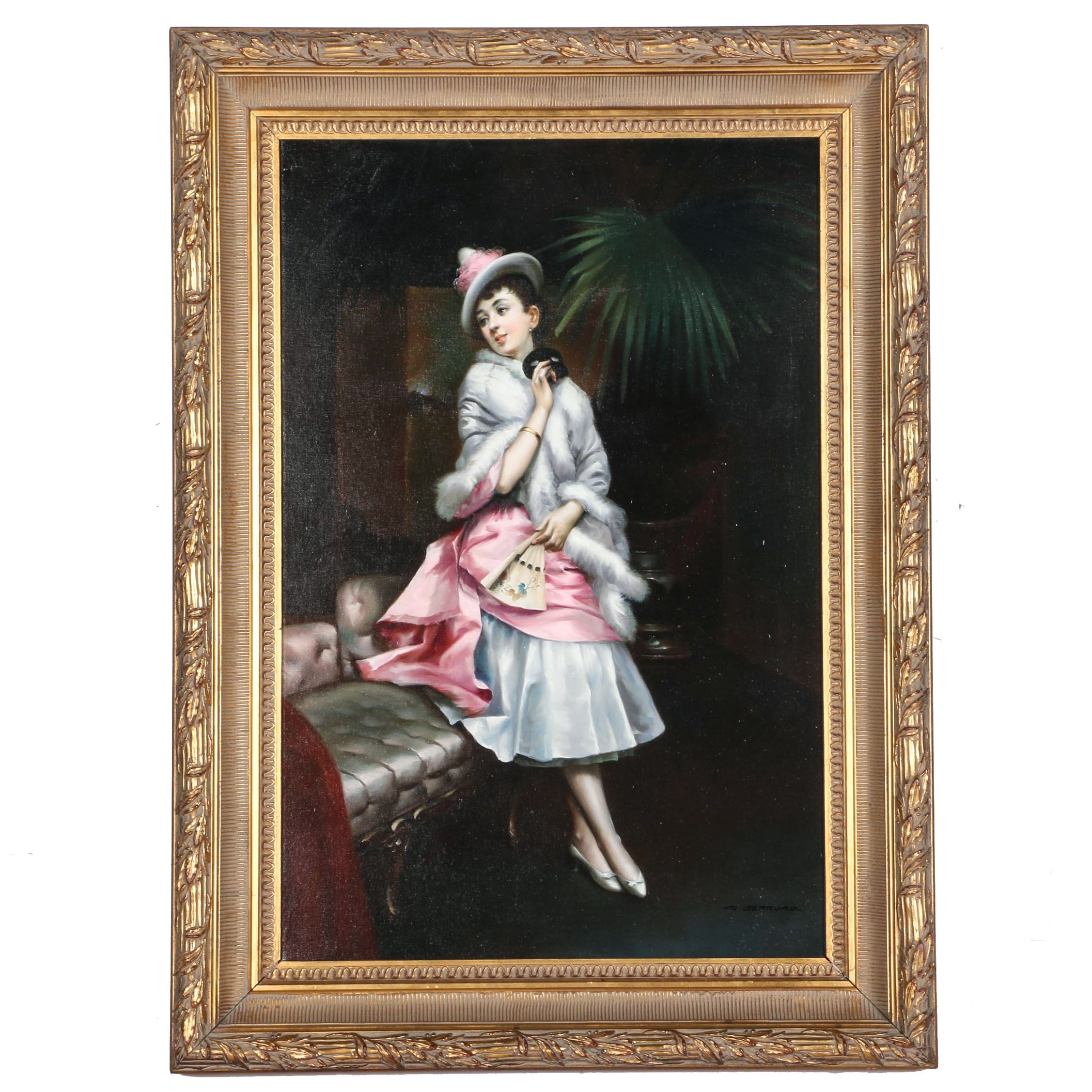 G. Serrure Oil Painting on Canvas After Raimundo Garreta