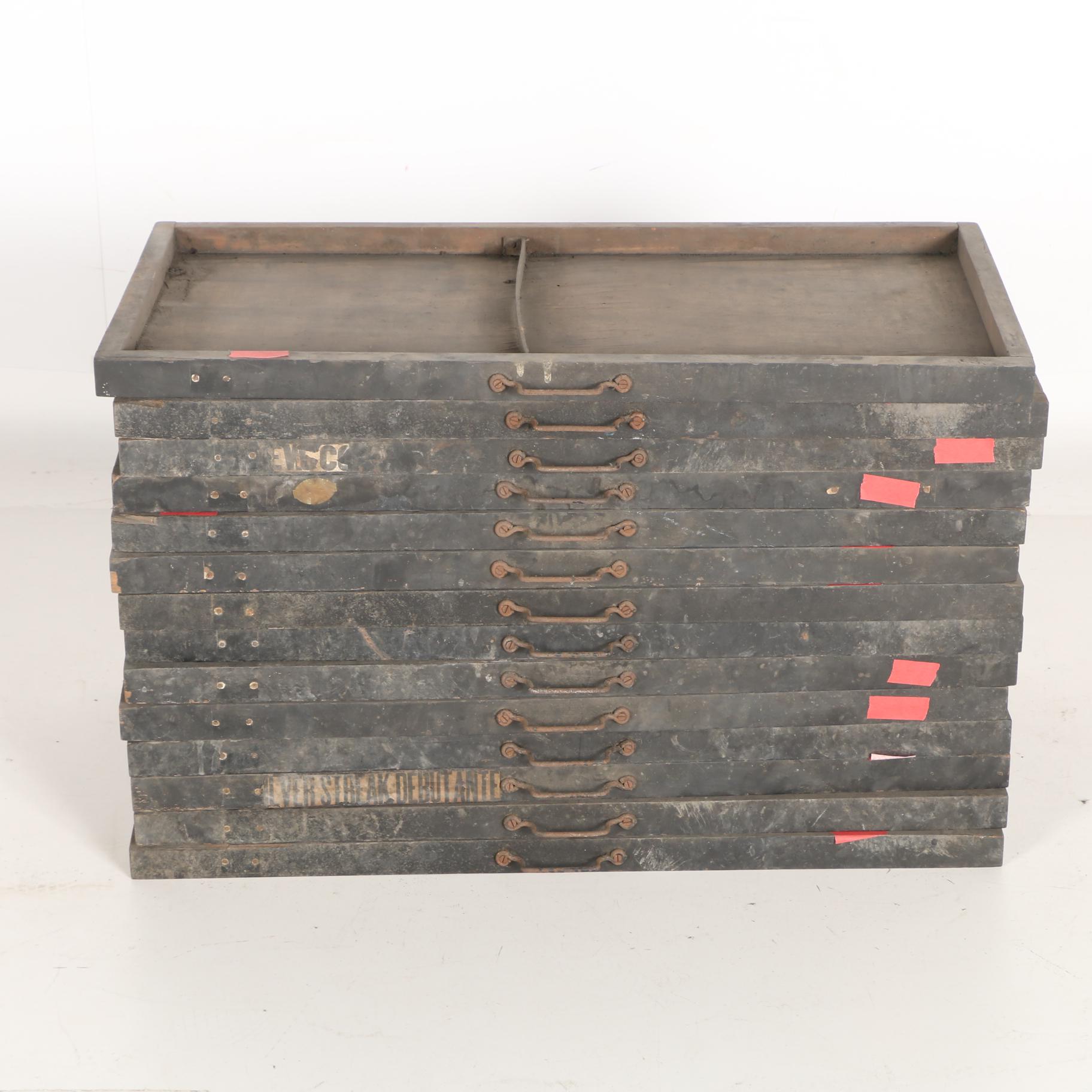 Collection Of Print Block Trays