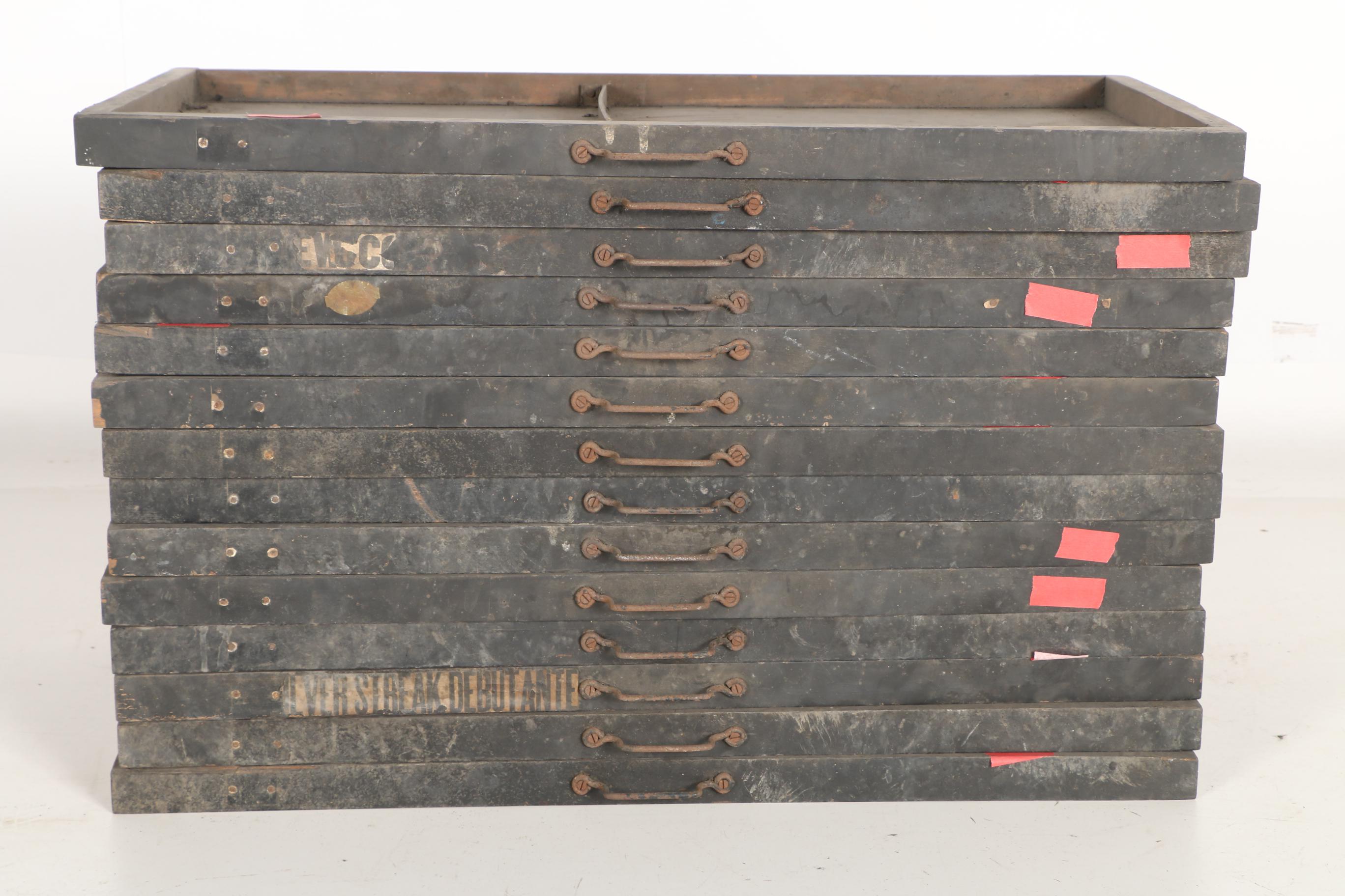 Collection Of Print Block Trays