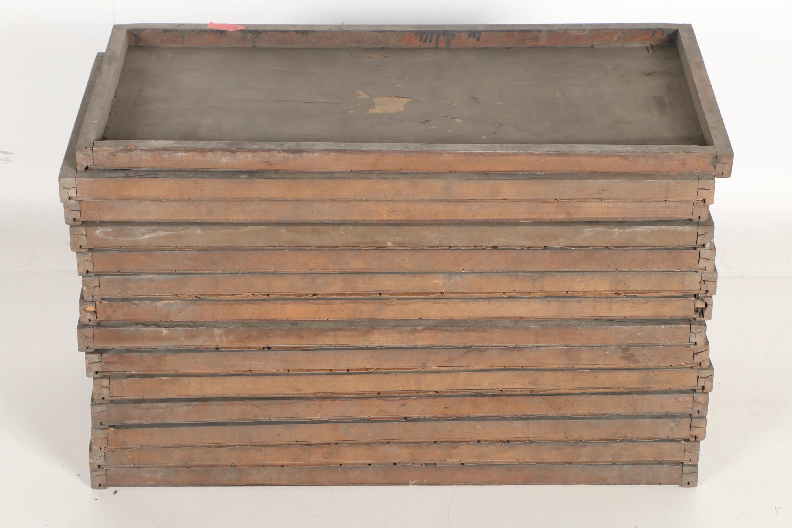 Collection Of Print Block Trays