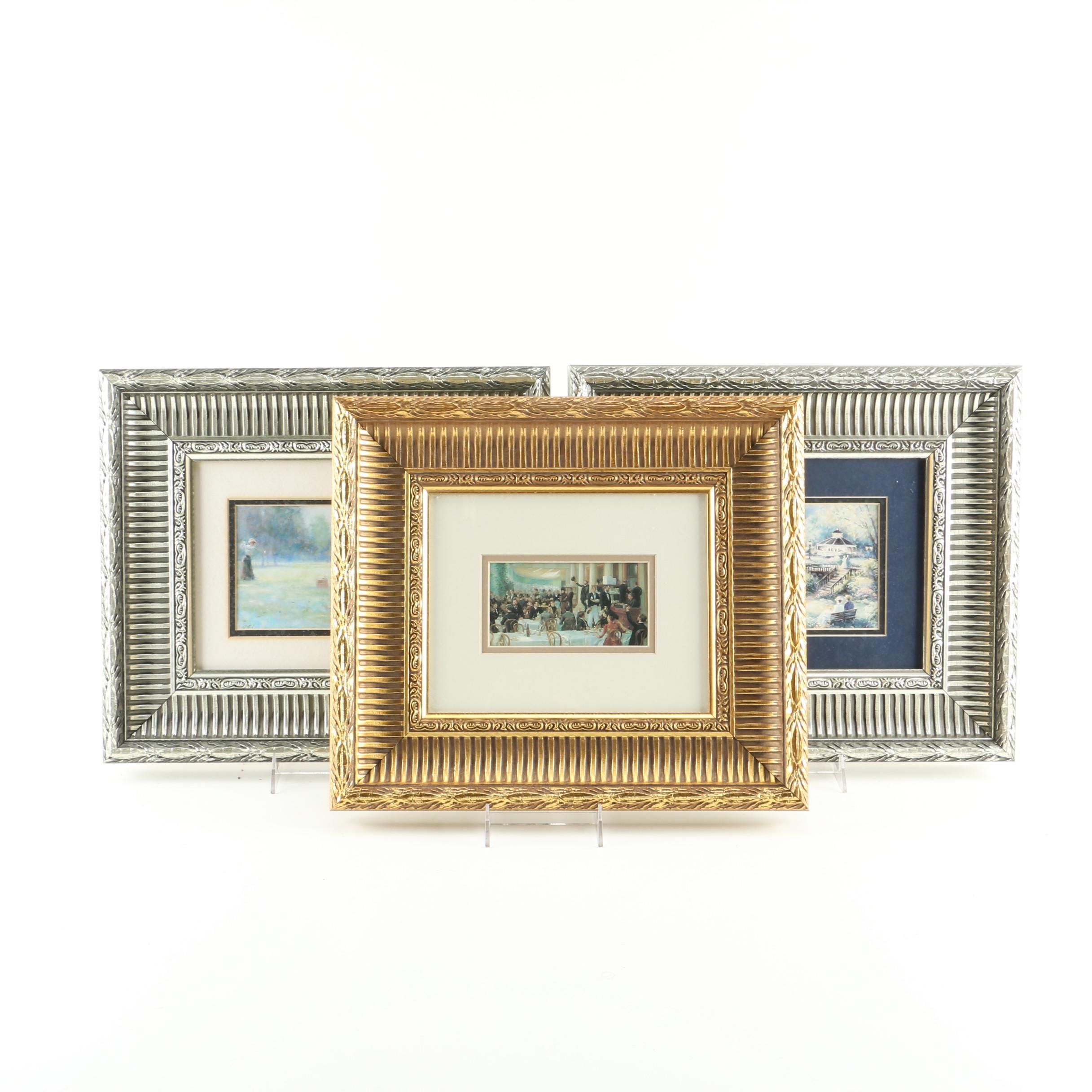 Offset Lithographs After Paintings of Genre Scenes