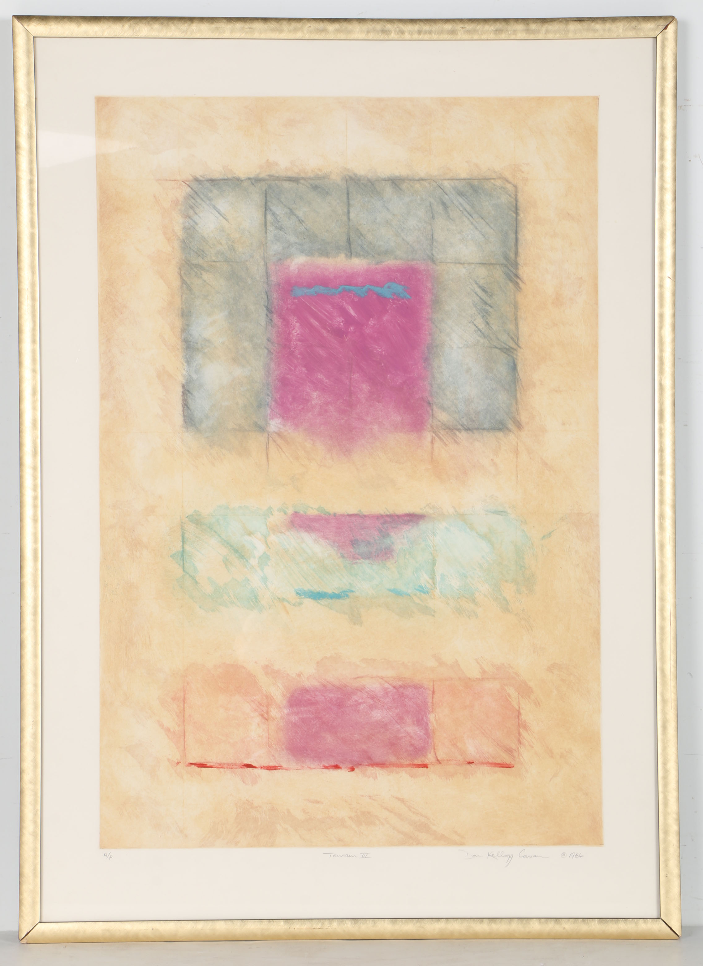 Dan Kellogg Cowan Artist Proof Lithograph "Terrain III"