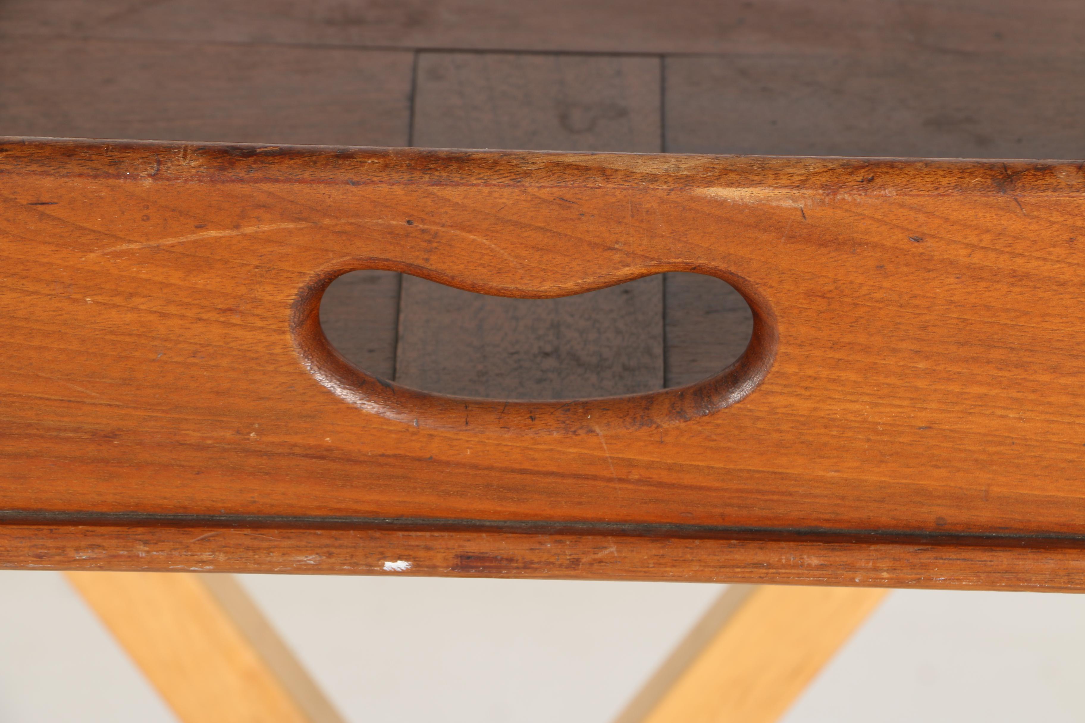 Vintage Walnut Butler's Tray Table